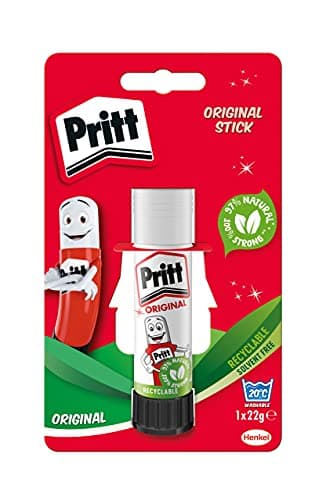 Image of Pritt Glue Stick, Safe & Child-Friendly Craft Glue for Arts & Crafts Activities, Strong-Hold adhesive for School & Office Supplies, 1x22g, white