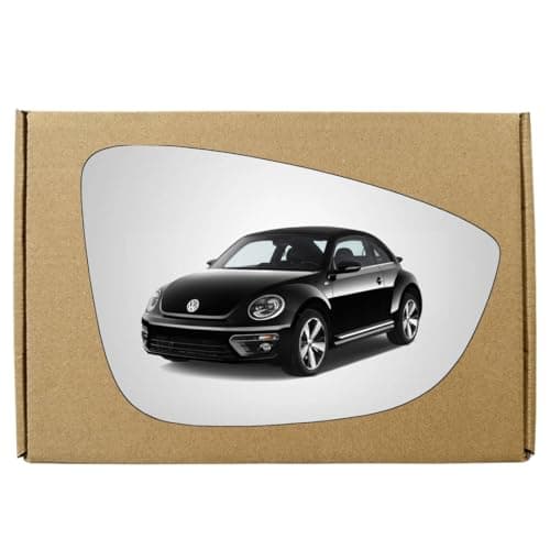 Image of GAPlus Replacement Wing Mirror Glass Compatible Right with Volkswagen VW Beetle (A5) 2011-2019 STICK-ON Right Driver Off Side with Blind Spot