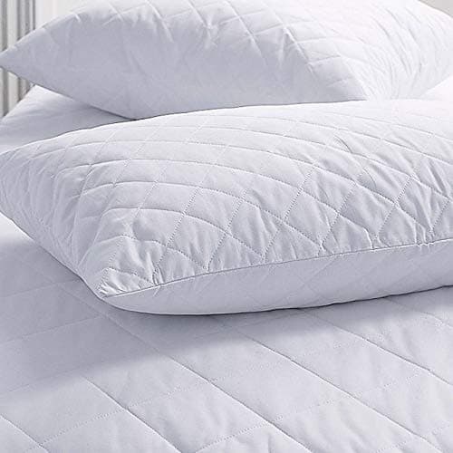 Image of The Bettersleep Company Brand - Hotel Quality Supersoft Microfibre Pillow Protector Pair - Soft Diamond Quilted & Anti Allergenic Extra Comfort