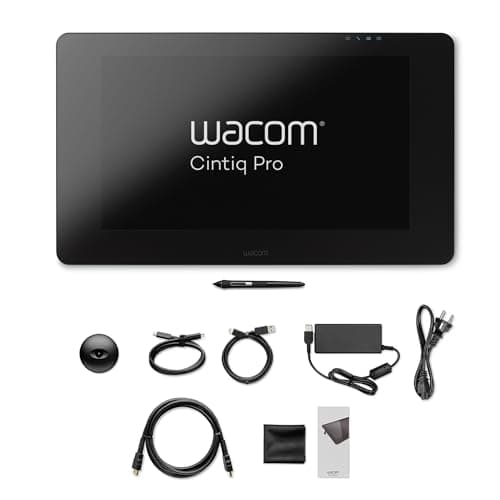 Image of Wacom K100986 Cintiq Pro 24-4K Display/23.6 Inch Pen Display with Integrated Legs Including Pro Pen 2 Stylus with Pen Holder and Replacement Tips/Compatible with Windows and Mac, Black
