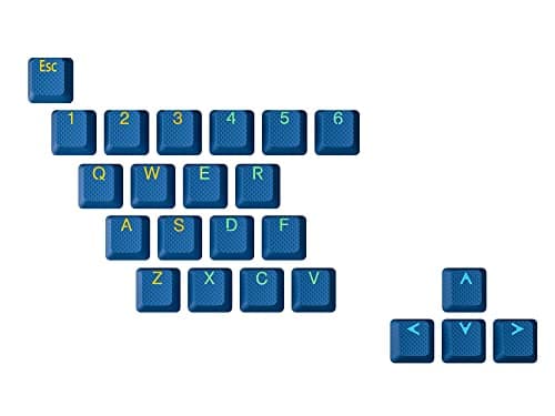 Image of Ranked Rubber Keycap Set | Double shot Translucent | OEM Profile for Mechanical Gaming Keyboard (Skydiver, 23 Keys)