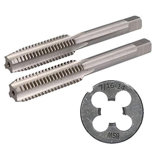 Image of 7/16" x 14 BSW Whitworth Tap & Die Set Taper Plug & Die Tungsten Steel