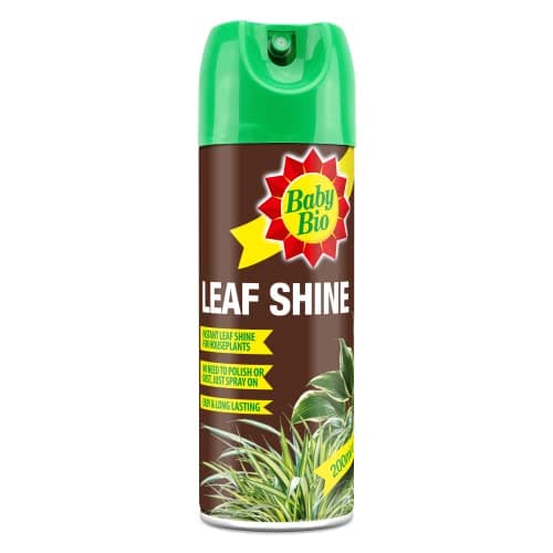 Image of Baby Bio 84899143 Leaf Shine, 200ml - Ready To Use Houseplant Care - Aerosol Spray for a Natural Long Lasting and Healthy Shine - Removes Dust from Plant Leaves - Prevents Yellowing