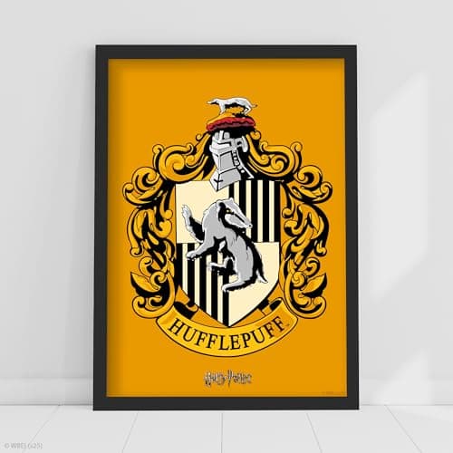 Image of Harry Potter Print - Hufflepuff Crest Poster Wall Art (21cm x 29.7cm - A4)