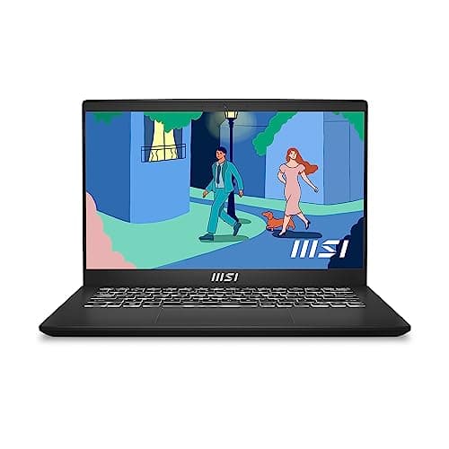 Image of MSI Modern 14 Inch FHD Laptop - (Ryzen 5-7350U, AMD Radeon Graphics, 8GB RAM, 512GB SSD, Windows 11 Home) - Classic Black