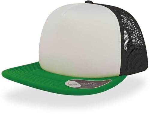 Image of Streetwise Snap 90s Baseball Cap - 5 Panel Flat Visor Hat with Foam Front, PVC Snap Closure, and Mesh Panels - Perfect for Outdoor.