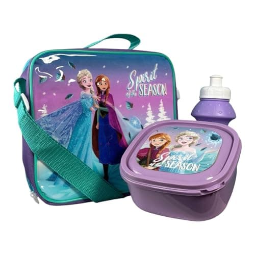 Image of Frozen 'Spirit of the Season' Lunch Bag Set with Sandwich Box and Bottle