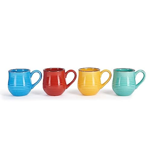 Image of La Cafetière Mysa Brights Espresso Mugs, Set of 4, Ceramic, Blue (LCBRESPRESS4PC)