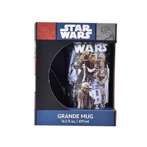 Image of Pyramid International Star Wars Classic, Darth Vader and Stormtrooper, Galactic Battle Scene, Ceramic Grande Cappuccino Mug – 16.7oz / 470ml, One Size