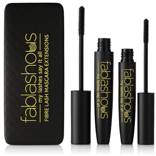 Image of Fablashous 3d Fiber Mascara - Waterproof Black Mascara Volume Length - Natural Green Tea Fibers for False Lash Effect - Smudge Proof & Long Lasting Eye Make-Up - Luxurious Pattern Case