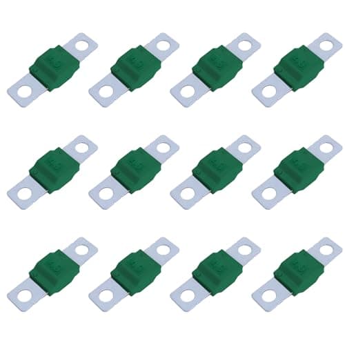 Image of Young Wolf 12X Auto High Current Link Fuses, 40A, Green, Metal, Ceramic, UL, IEC, NEC, Fuse