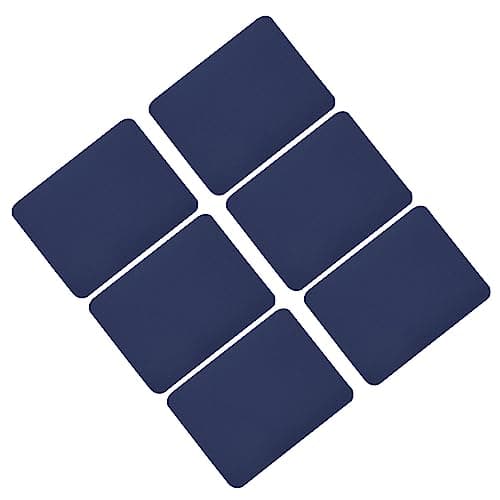 Image of sourcing map 6Pcs Iron on Patches Fabric Repair Patches Iron-On Mending Fabric Navy Blue 4.9"x3.7" for Clothes Repair, Pants, Bags Hole Repairing and Decoration