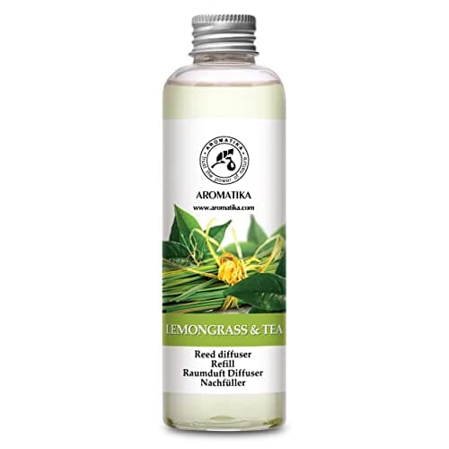 Image of Refill Reed Diffuser Lemongrass -Tea 200ml - Fresh - Long Lasting Fragrance - Scented Reed Diffuser - for Aromatherapy - Boutique - Air Fresheners