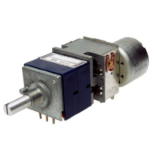 Image of ALPS 10K log with Engine Stereo rk27112mc ROTARY POTENTIOMETER 10KAX2 OHM Logarithmic 6mm