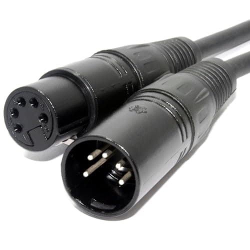 Image of kenable PULSE DMX Spiral Shielded Insulated 5 Pin Male to Female Cable 5m