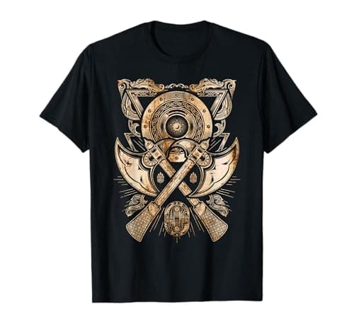 Image of Viking Warrior Battle Axe Walhalla Nordic Mythology T-Shirt