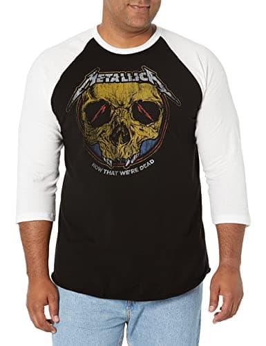 Image of Metallica Men's Mt-50040435-md T-Shirt, Black/White, Medium