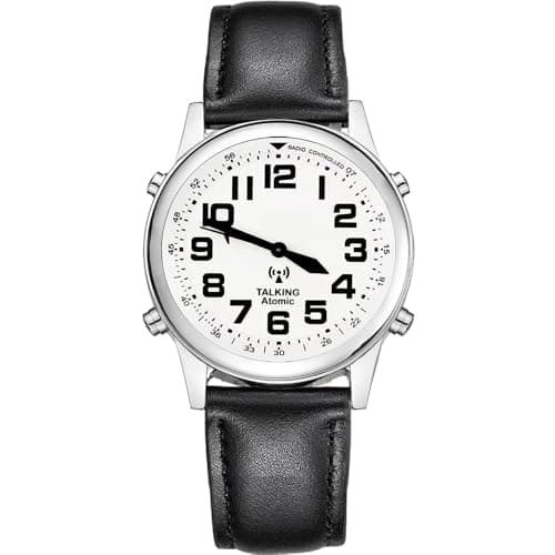 Image of MAUJOY Atomic English Talking Watch Speaks Clear and Loud Time, Date and Alarm time Ideal for Visually Impaired Elderly or Blind Users