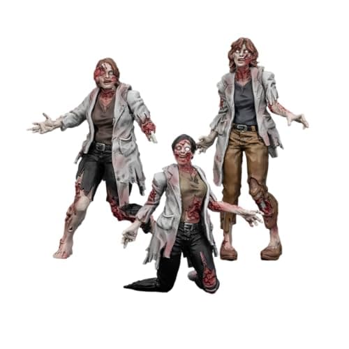 Image of JOYTOY Dark Source Zombie Figure Scientists (Female) 1/25 Action Figure with Movable and Detachable Joints, Miniature Zombie Figurines for Halloween Display and Imaginative Play