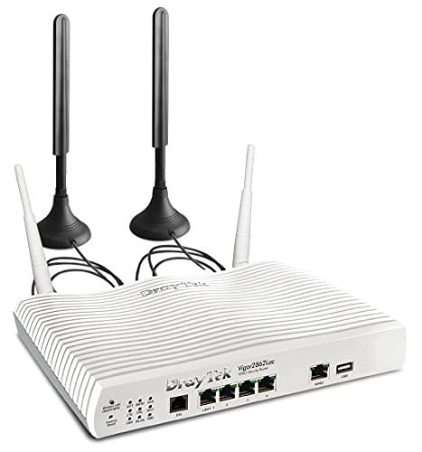 Image of DrayTek Vigor 2862LAC Triple-WAN VDSL/ADSL 802.11ac 5GHz Wireless Router Firewall with built in 3G/4G LTE Cellular Connectivity and VPN for Remote Offices and Mobile Staff