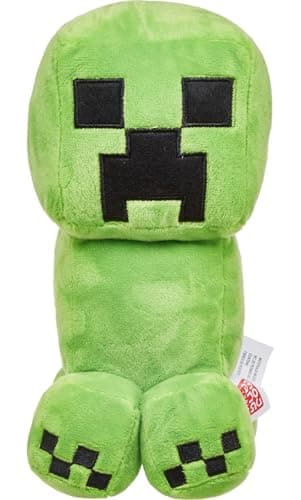 Image of Mattel Minecraft Basic Plush Character Soft Dolls, Video Game-Inspired Collectible Toy Gifts for Kids & Fans Ages 3 Years Old & Up, HBN40, Creeper