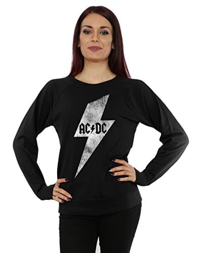 Image of AC/DC Women's Lightning Bolt Sweatshirt Medium Black