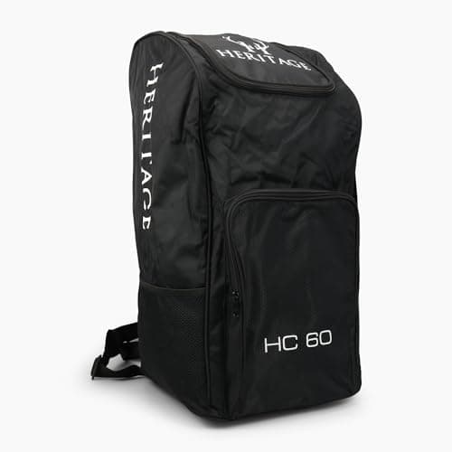 Image of Heritage Shadow Black Cricket Backpack Sports Bag 60 Litre Duffle Duffel Large Bag 60L Padded Adjustable