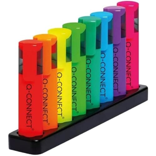 Image of Q-Connect Deskset with 8 Neon Highlighters (Pack of 8)