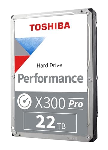 Image of TOSHIBA X300 PRO 22TB High Workload Performance for Creative Professionals 3.5-Inch Internal Hard Drive – Up to 300 TB/Year Workload Rate CMR SATA 6 Gb/s 7200 RPM 512 MB Cache - HDWR62CXZSTB