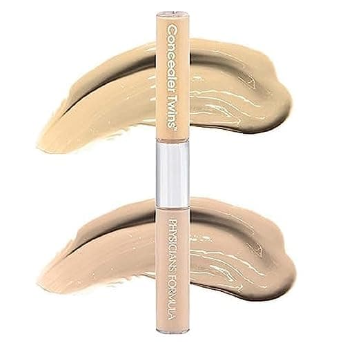 Image of Physicians Formula Twins 2-in-1 Liquid Concealer - Color Corrective and Light Flesh-Tone, Transfer & Water Resistant, Yellow/Light Shade