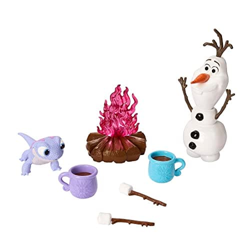Image of Disney Frozen Toys, Olaf and Bruni Figures and 5 Campfire Accessories Inspired by Disney Frozen 2 Movie, Gifts for Kids, HLW62,Multicolor,Medium