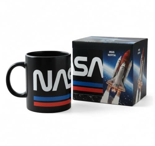 Image of Diakakis NASA Ceramic Mug 340ml – Officially Licensed Space-Themed Coffee Cup | Durable & Stylish Drinkware for Hot & Cold Beverages | Microwave & Dishwasher Safe | Gift for Space Enthusiasts