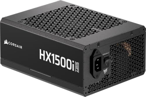 Image of CORSAIR HX1500i SHIFT Fully Modular ATX Power Supply – Built-in iCUE LINK System Hub, Dual Native 12V-2x6 Cable, ATX 3.1 & PCIe 5.1, Side-Mounted Connectors, Cybenetics Platinum – Black