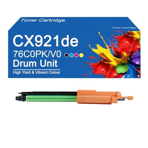 Image of Compatible Drum Unit for Lexmark 76C0PK0 76C0PV0 Photoconductor Unit Work for Lexmark CS921de CS923de CX920de CX921de CX922de Printer,CX921de-Yellow