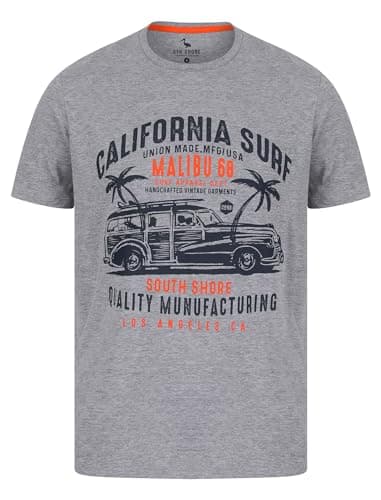 Image of Sth. Shore Men's 'Armagh' Vintage Retro Motif Cotton Jersey Crew Neck T-Shirt