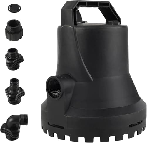 Image of HOCANFLO 400W Submersible Water Pump, 8000L/H Automatic On/Off Portable Water Sump Pump for Garden Pond, Pools and Basement 220~240V