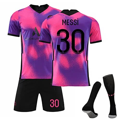 Image of Generic Kids Football Kit 24/25 Home/Away Boy's Soccer Jerseys, Shorts and Socks Set for Boys Age 8-9