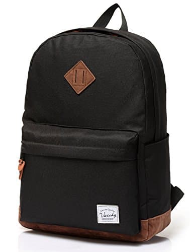 Image of Backpack for Men and Women, VASCHY School Backpack, Laptop Backpack, Leisure Backpack, black, standard size, Daypack Backpacks