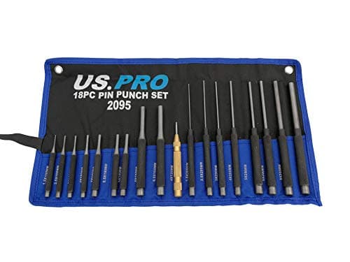 Image of US PRO 18pc Pin Punch Set With Automotive Centre Punch 2095