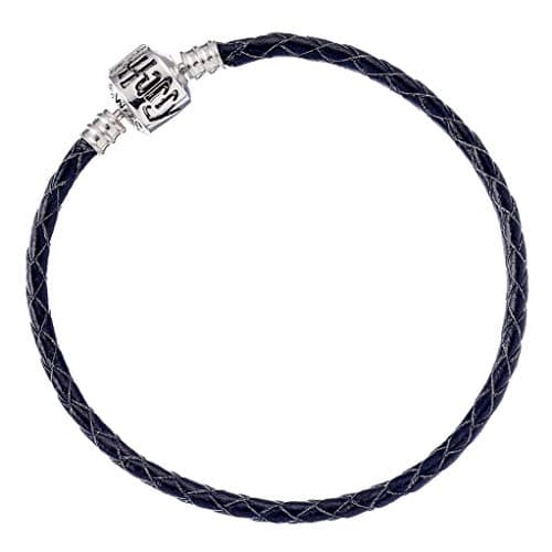 Image of The Carat Shop Harry Potter Black Leather Bracelet for Slider Charms Small- HP0029-18