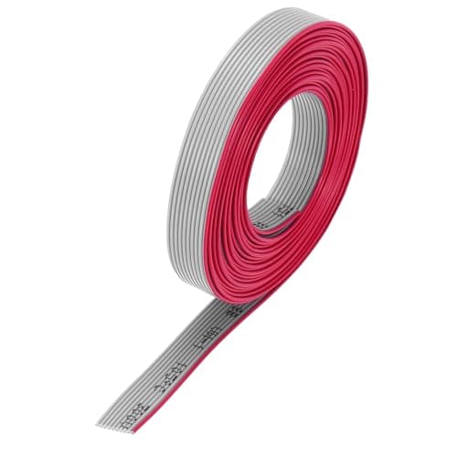 Image of sourcing map 28AWG IDC Wire Flat Ribbon Cable 3 m/9.8ft Length 1mm Pitch 10 Pin Gray for JTAG/ISP Connecting