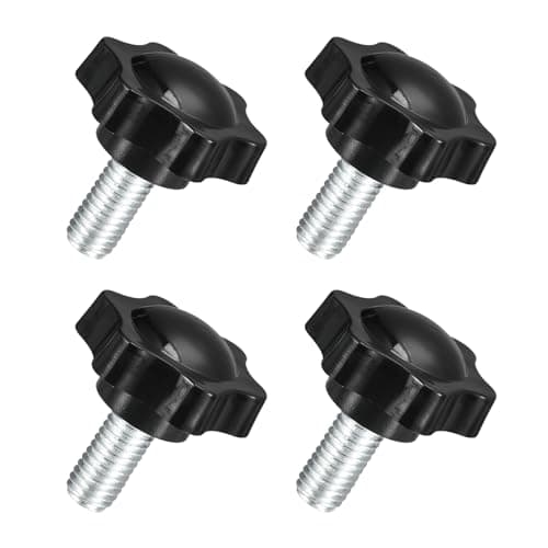 Image of sourcing map 4Pcs M10 x 20mm Star Knobs, Plastic Hex Shaped Clamping Knob Screw Hand Tightening Replacement Knob for Umbrella Base Replacement knob