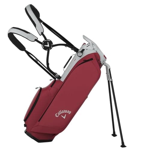 Image of Callaway Golf Fairway C Lightweight Stand Bag, 2026, Silver/Cardinal