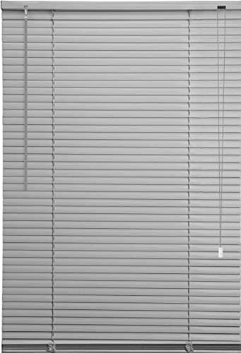 Image of Silver/Grey PVC Venetian Blind Blinds Easy Fit Curtains Trimmable Fittings Windows Treatment Shutters Twist Open Close Pay only 1 Flat shipping £3.99 for multiple buying (Grey/Silver, 90 W x 213 L)