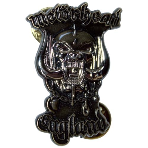 Image of Motorhead England Gold Pin Badge One Size
