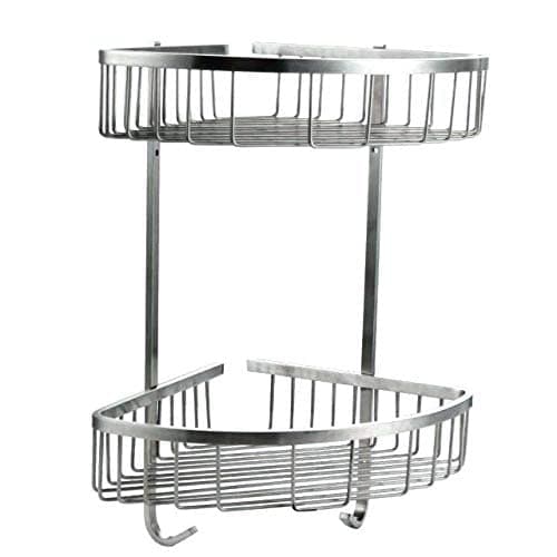 Image of Optimal Products 2 TIER SHOWER CADDY BATHROOM STORAGE SHELF BASKET RACK RUST RESISTANT