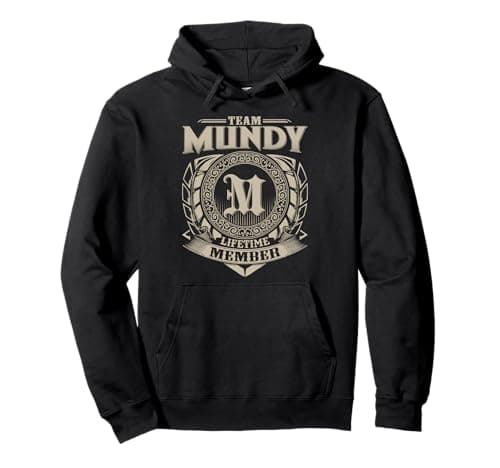 Image of Team MUNDY Lifetime Member Funny MUNDY Family Name Vintage Pullover Hoodie