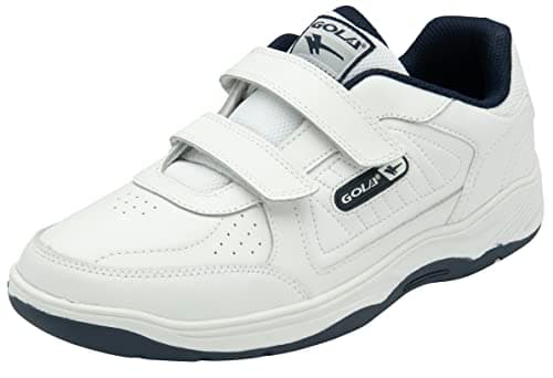 Image of Gola Mens Belmont 2 Twin Bar Walking Shoe, White Navy, 8 UK Wide
