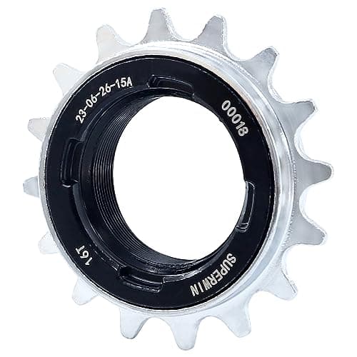 Image of ZUKKA Single-Speed Bike Freewheel,16 Teeth Bicycle Flywheel,Compatible 1/2 x 1/8 One-Speed Cycling Replacement Accessory