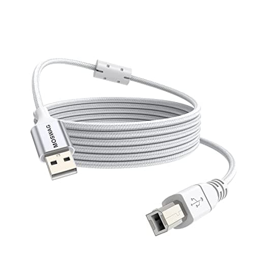 Image of MOSWAG USB Printer Cable 10FT/3Meter Scanner Cable usb Printer Cord Type A to Type B Durable USB 2.0 Scanner Cord High Speed for HP,Canon,Dell,Epson,Lexmark,Xerox,Brother,Samsung and More
